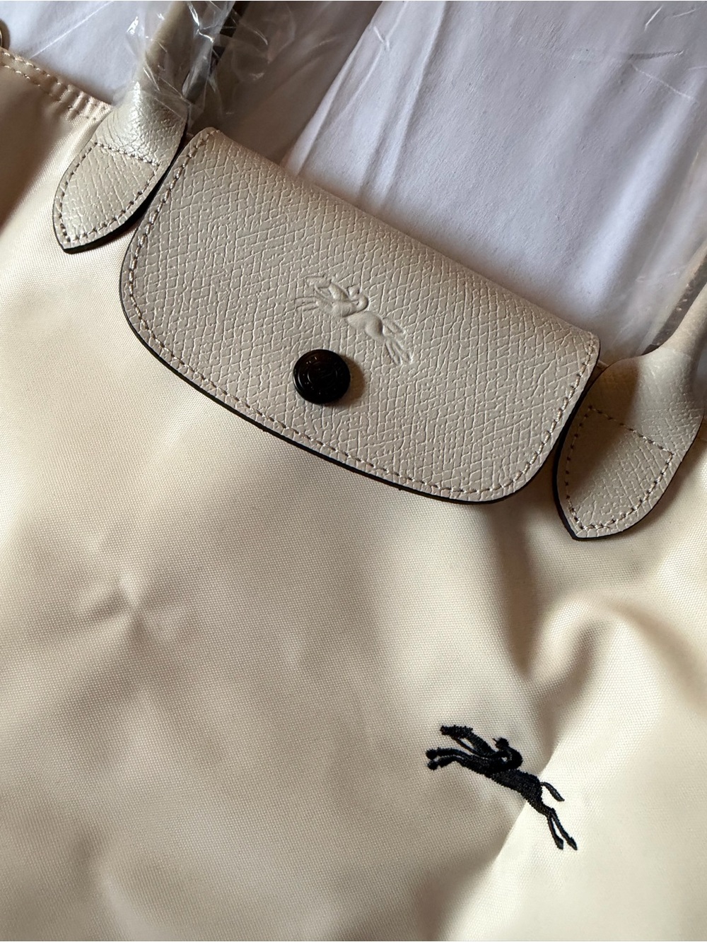 Longchamp Cream Tote Bag with Top Handles - Picture 2 of 7